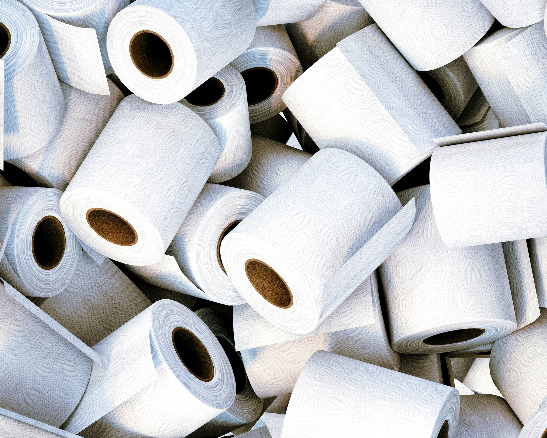Toilettenpapierrolle im Badezimmer