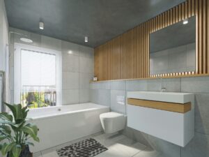 Pümpel im Badezimmer