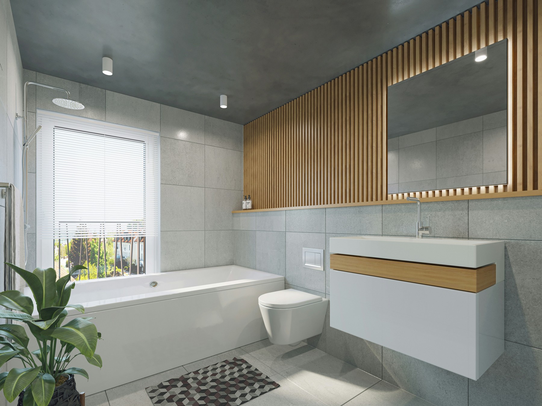 Pümpel im Badezimmer